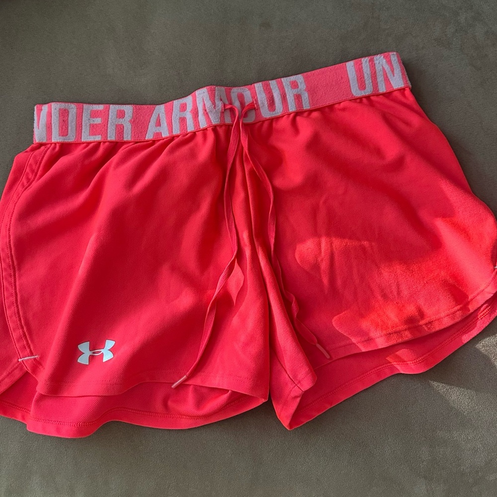 Under Armour Red Athletic Shorts